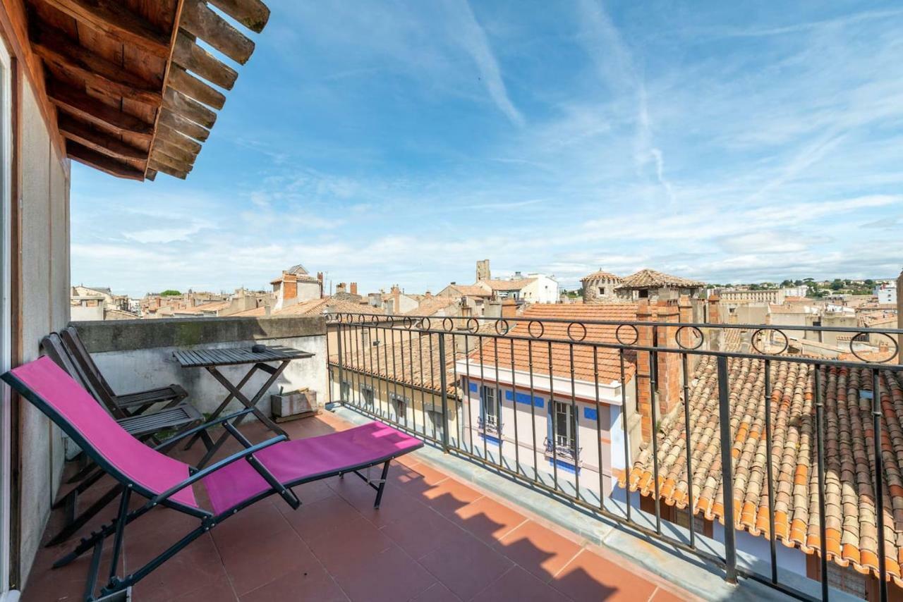 Les Cles De Laure - Wine Loft, Terrasse Et Vue Extraordinaire Sur La Cite Medievale 카르카손 외부 사진